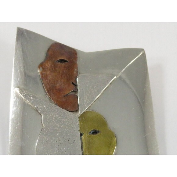 Large 1986 Opera Theatre Performing Arts Mask Pin Sterling Silver by GMS - Picture 5 of 8
